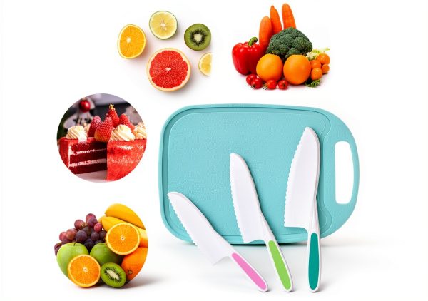 DIKAKO Kids Knife Set Nylon Safe Kitchen Tools-3