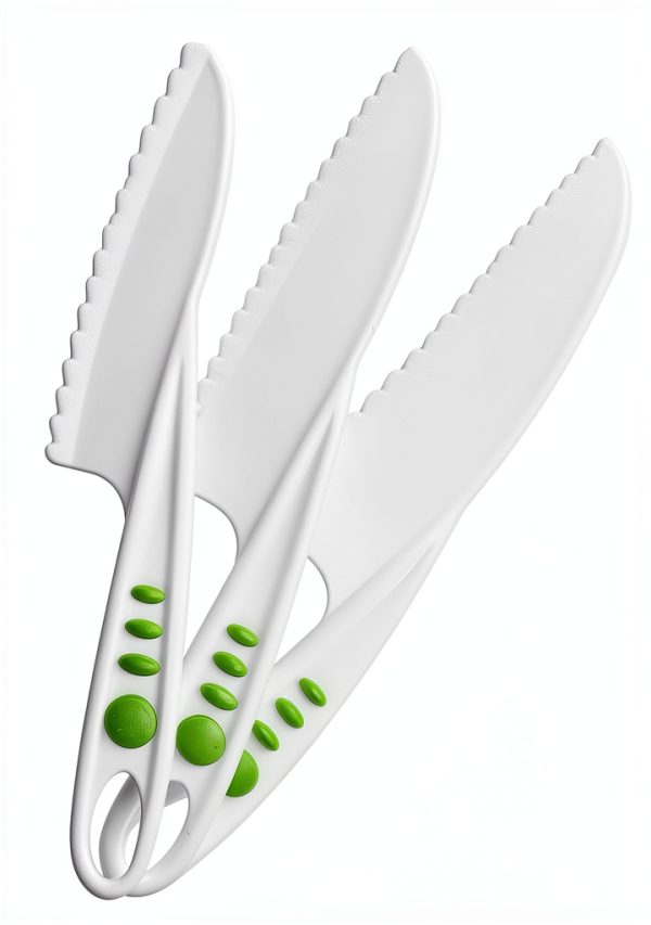 Curious Chef Kids Nylon Knife Set Safe Slicing Tools-0
