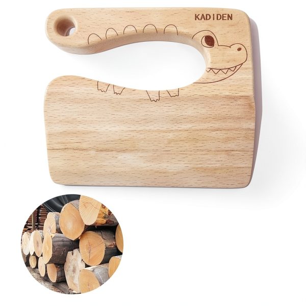 Kasiden Kids Wooden Knife Safe Eco Friendly Kitchen Tool-3