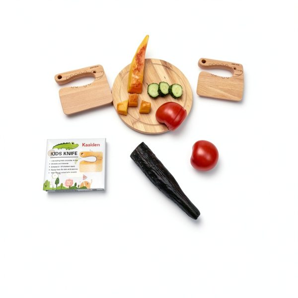 Kasiden Kids Wooden Knife Safe Eco Friendly Kitchen Tool-5