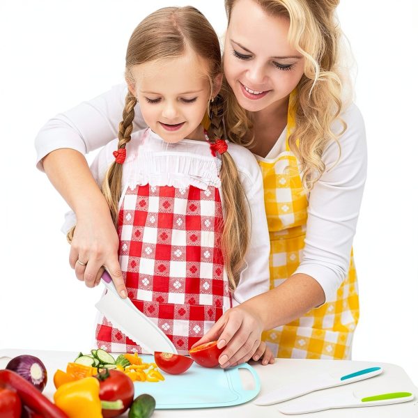 DIKAKO Kids Knife Set Nylon Safe Kitchen Tools-5
