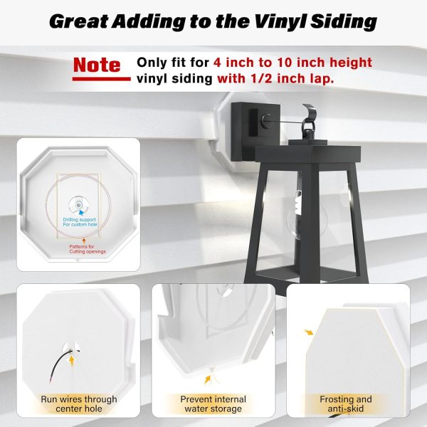 Dremica Siding Mounting Block White Black Plastic Easy-5