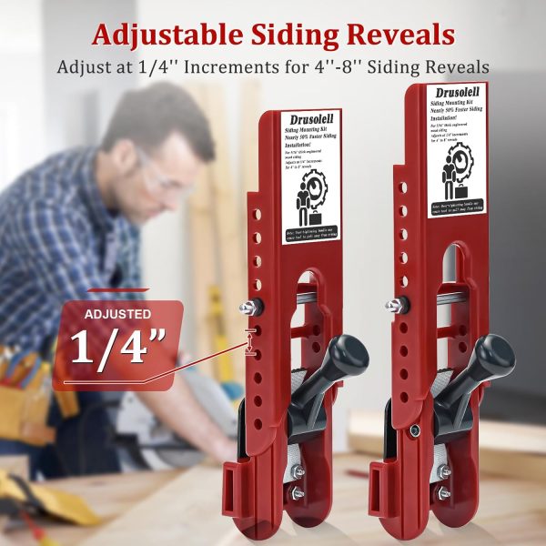 Drusolell Siding Mounting Kit Wall Mount Fiber Cement Tools-2