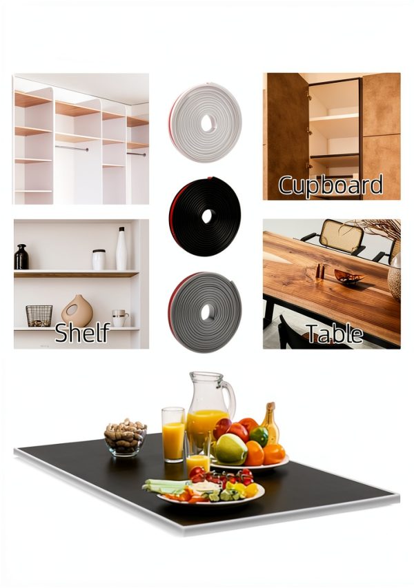 JSIWOTH Black TPE Edge Trim Flexible DIY Furniture Protector-1