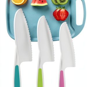 DIKAKO Kids Knife Set Nylon Safe Kitchen Tools-0