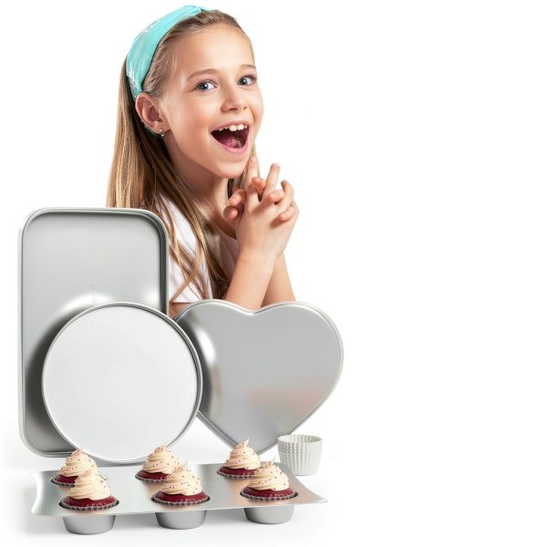 Doll Buddies Oven Pan Set Aluminum Kids Baking Supplies-7