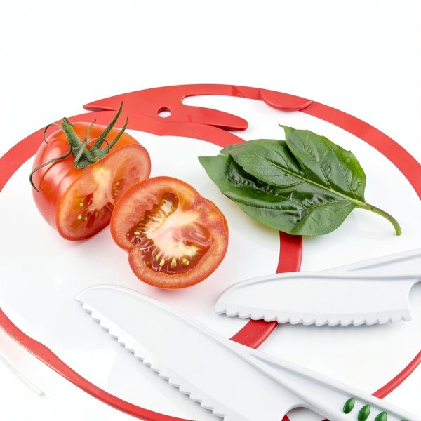 Curious Chef Kids Nylon Knife Set Safe Slicing Tools-4
