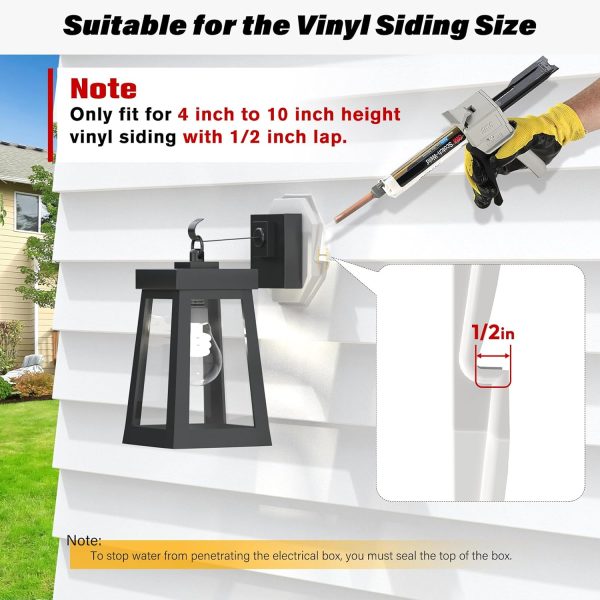 Dremica Siding Mounting Block White Black Plastic Easy-4