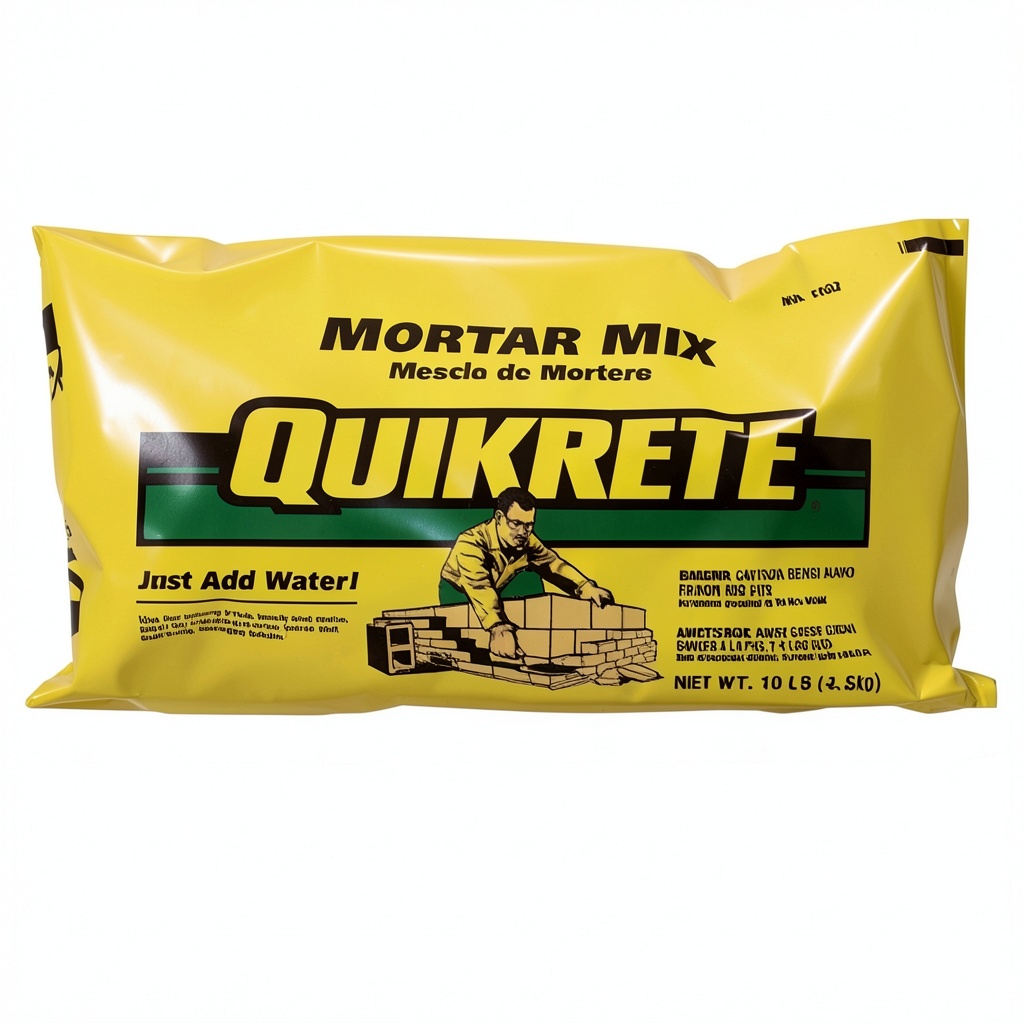 Applying Quikrete mortar mix to a brick wall