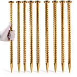 16 Inch Rebar Stakes Besitu Galvanized Steel Ground Anchors Yellow-0