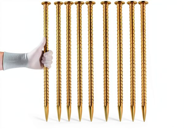 16 Inch Rebar Stakes Besitu Galvanized Steel Ground Anchors Yellow-0