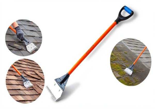 Shingle Shovel Professional Tools Durable Roofing Tool with D Handle-4